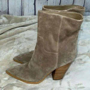 MARC FISHER Womens' Brown Suede Ankle Boots 10M